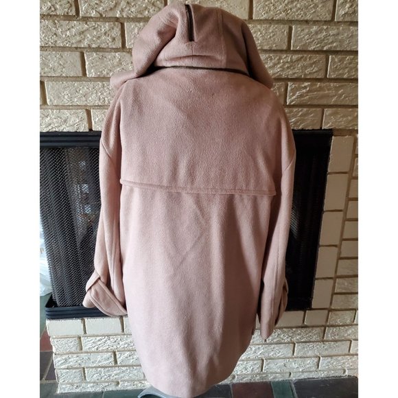 Cynthia Steffe Beige/Tan Wool Hooded Peacoat S - Picture 6 of 13